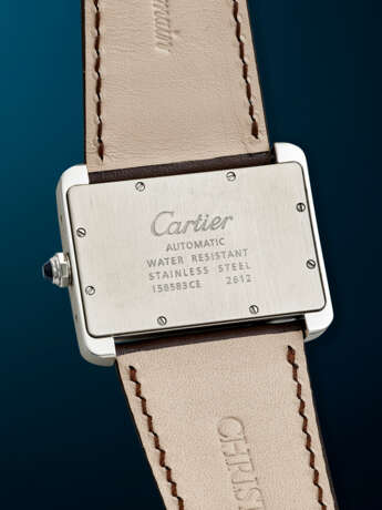 CARTIER, STAINLESS STEEL 'TANK DIVAN', REF. 2612 - фото 3