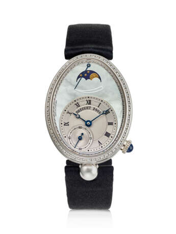 BREGUET, WHITE GOLD AND DIAMOND-SET 'REINE DE NAPLES', WITH MOON PHASES AND MOTHER-OF-PEARL DIAL, REF. 8908BB - фото 1