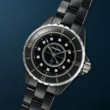 CHANEL, BLACK CERAMIC AND DIAMOND-SET 'J12' - фото 2