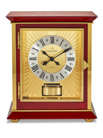 JAEGER-LECOULTRE, GILT BRASS AND RED LACQUER 'ATMOS ROYALE' - фото 1