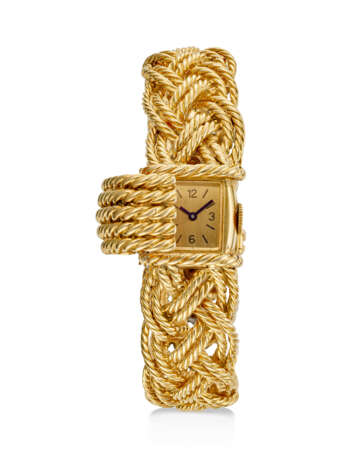 OMEGA FOR BOUCHERON, YELLOW GOLD BRACELET WATCH, WITH CONCEALED DIAL - Foto 1