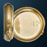 PATEK PHILIPPE, RARE YELLOW GOLD OPENFACE KEYLESS LEVER MONOPUSHER CHRONOGRAPH POCKET WATCH - photo 5