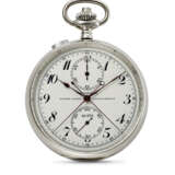 ULYSSE NARDIN, FINE STAINLESS STEEL SPLIT-SECONDS CHRONOGRAPH OPENFACE POCKET WATCH - Foto 1