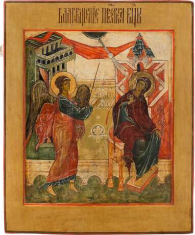 A MONUMENTAL ICON SHOWING THE ANNUNCIATION OF THE MOTHER OF GOD - photo 1