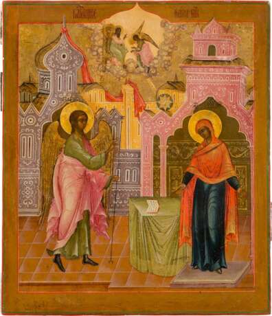 A FINE ICON SHOWING THE ANNUNCIATION - photo 1
