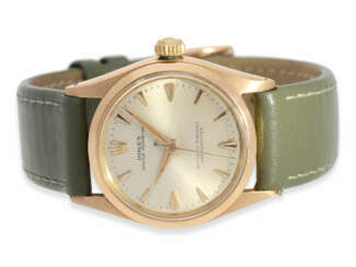 Armbanduhr: seltenes, hochfeines rotgoldenes Rolex Chronometer Referenz 6548 von 1957