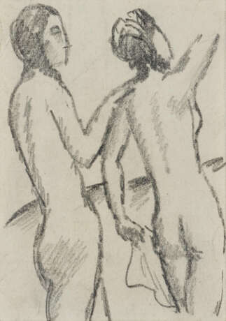 August Macke.Figürliche Komposition 4 (two nudes standing) - photo 1