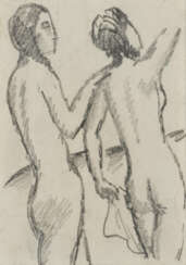 August Macke.Figürliche Komposition 4 (two nudes standing)