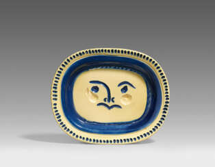 Pablo Picasso Ceramics.Engraved Face, Grege Ground