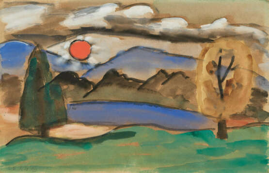 Gabriele Münter.Mit roter Sonne - photo 1