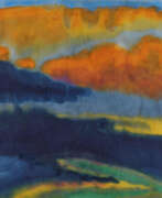 Emil Nolde. Emil Nolde.Abendhimmel über der Marsch