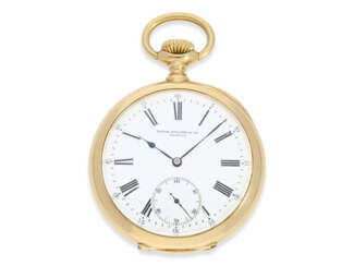 Taschenuhr: hochfeines, schweres Patek Philippe Observatoriums-Chronometer 1. Klasse Qualität "EXTRA" mit hervorragendem Prüfergebnis des Genfer Observatoriums 1901, PP No. 115412