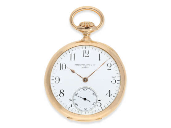 Taschenuhr: hochfeines Patek Philippe Ankerchronometer der Qualität "EXTRA", verkauft an Chronometermacher Rodanet in Paris 1901 - Foto 1