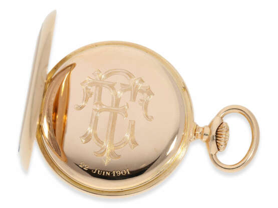 Taschenuhr: hochfeines Patek Philippe Ankerchronometer der Qualität "EXTRA", verkauft an Chronometermacher Rodanet in Paris 1901 - Foto 3