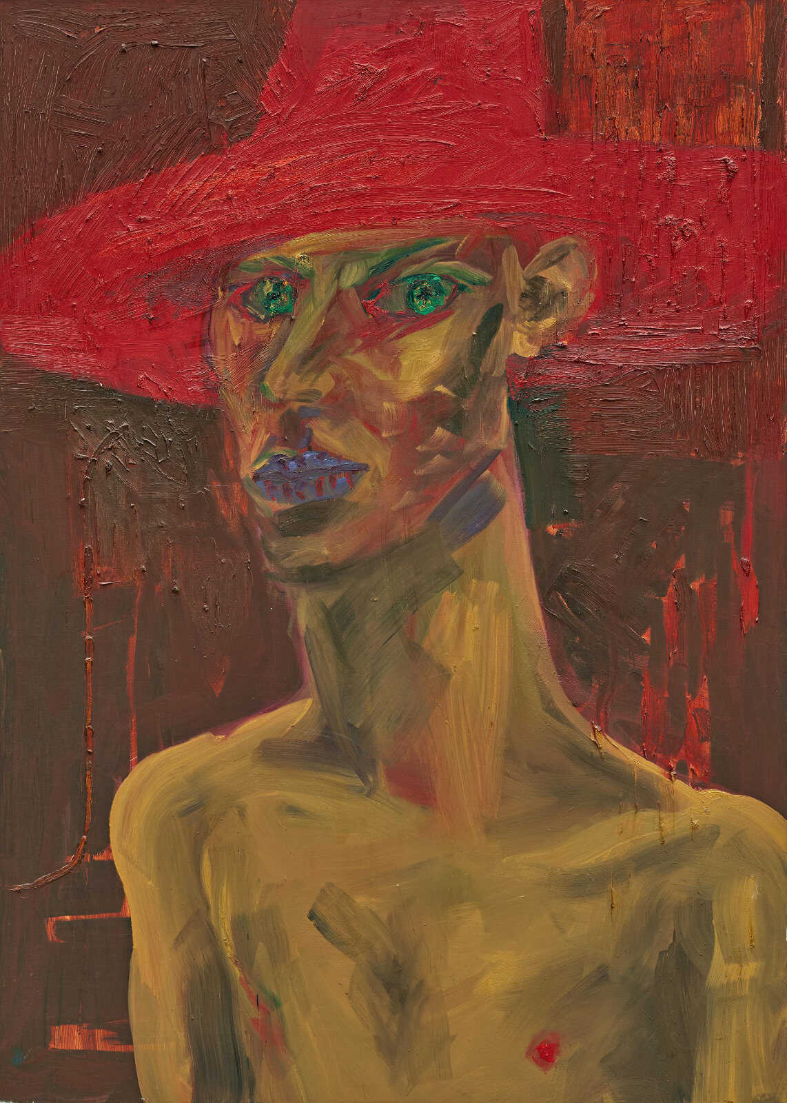 Rainer Fetting. Self with Red Hat