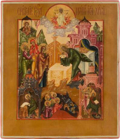 A VERY FINE ICON SHOWING THE PRESENTATION OF CHRIST TO THE TEMPLE - photo 1