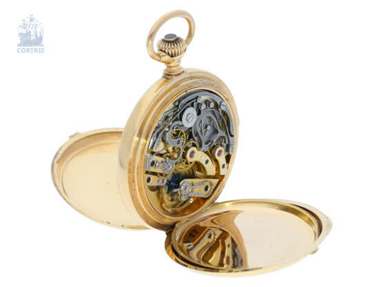Taschenuhr: besonders schweres Taschenchronometer mit Chronograph und Register, Vacheron & Constantin "CHRONOMETRE" No.189853, ca. 1900 - Foto 8