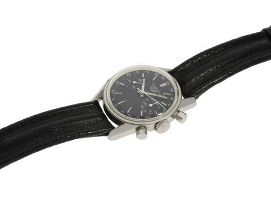 Armbanduhr: Heuer-Rarität, Carrera-Chronograph mit schwarzem Tritium-Zifferblatt, Ref. 3647, ca. 1965 - photo 5
