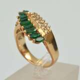 Gold ring with emeralds and diamonds Gold Other style At the turn of 19th -20th century - photo 3