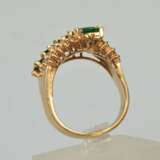 Gold ring with emeralds and diamonds Gold Other style At the turn of 19th -20th century - photo 4