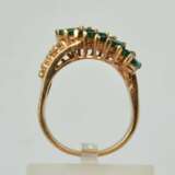 Gold ring with emeralds and diamonds Gold Other style At the turn of 19th -20th century - photo 5