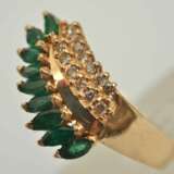 Gold ring with emeralds and diamonds Gold Other style At the turn of 19th -20th century - photo 9