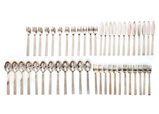 Georg Jensen silver cutlery 'Bernadotte' for 12 people - фото 1