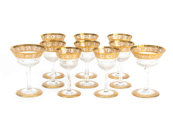 St. Louis set of liqueur glasses and champagne glasses 'Thistle Gold' - фото 1