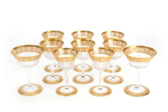 St. Louis set of liqueur glasses and champagne glasses 'Thistle Gold' - фото 2