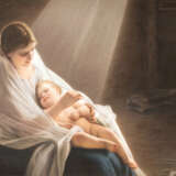 KPM Berlin porcelain painting 'Madonna with sleeping baby Jesus' - photo 1