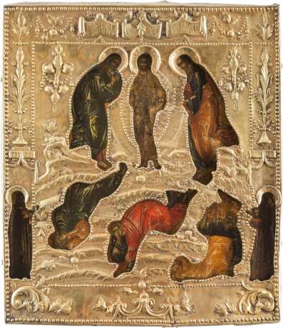 AN ICON OF THE TRANSFIGURATION WITH SILVER-GILT RIZA - Foto 1