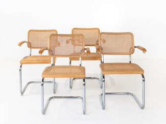 Set of Thonet cantilever chairs 'S64 V'