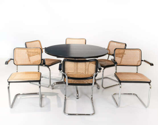 Thonet dining set with dining table 'S1052' and six cantilever chairs 'S64', design Marcel Breuer - photo 2