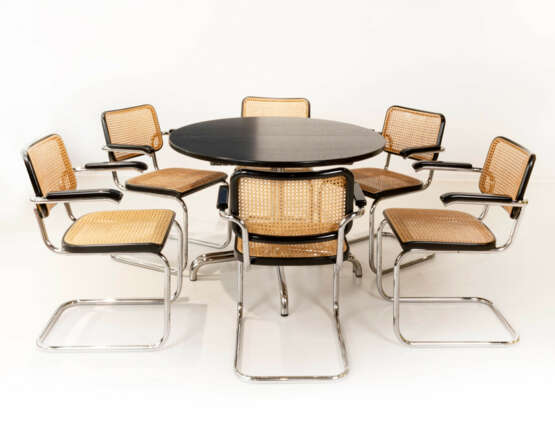 Thonet dining set with dining table 'S1052' and six cantilever chairs 'S64', design Marcel Breuer - photo 3