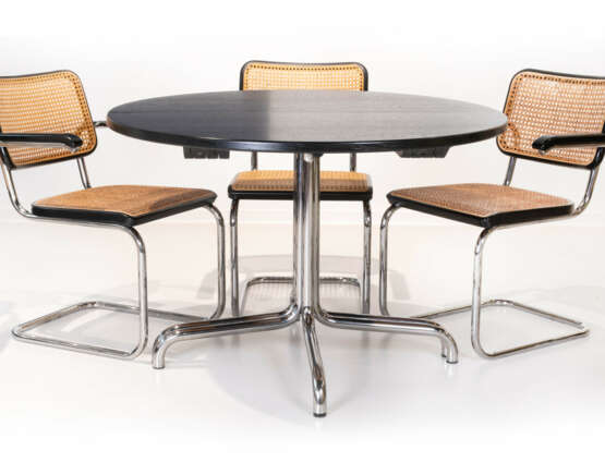 Thonet dining set with dining table 'S1052' and six cantilever chairs 'S64', design Marcel Breuer - photo 4