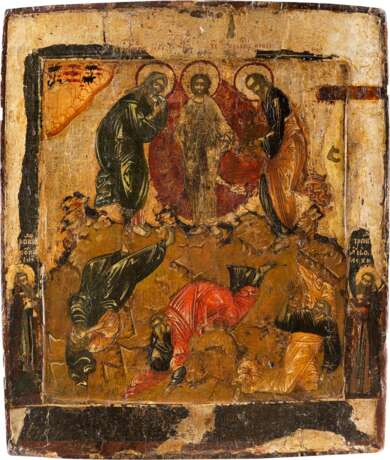 AN ICON OF THE TRANSFIGURATION WITH SILVER-GILT RIZA - фото 2
