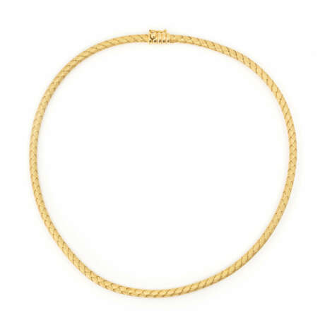 Braided gold necklace - фото 1