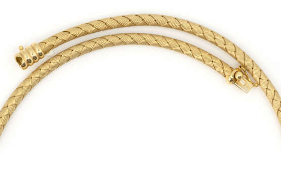 Braided gold necklace - фото 2