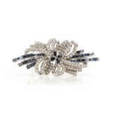 Sapphire diamond brooch - photo 1