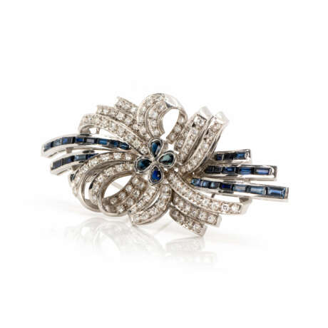 Sapphire diamond brooch - photo 2