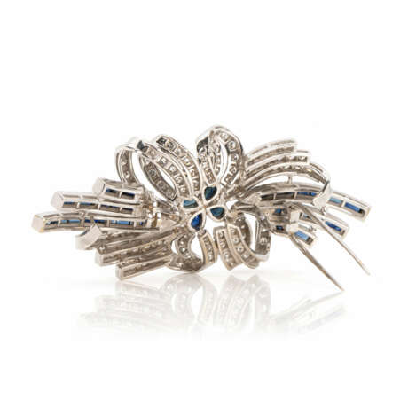 Sapphire diamond brooch - photo 3