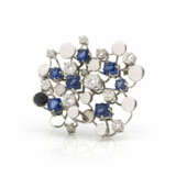 Sapphire diamond brooch - photo 1