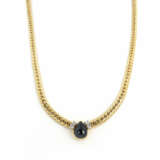 Sapphire diamond necklace - фото 1