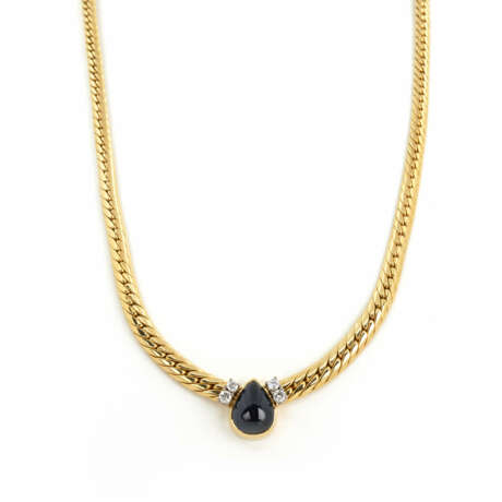 Sapphire diamond necklace - фото 1