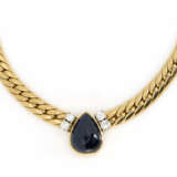 Sapphire diamond necklace - фото 2