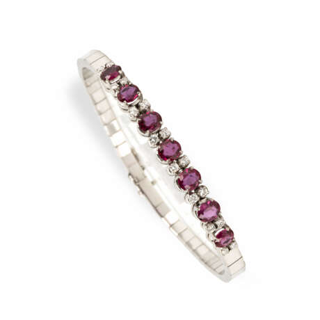 Ruby and diamond bracelet - photo 1