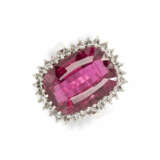 Tourmaline diamond ring - photo 1