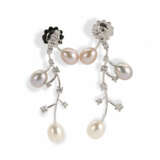 Diamond pearl earrings - photo 1