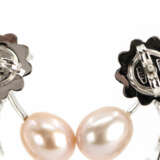 Diamond pearl earrings - photo 3