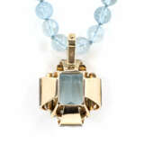 Aquamarine diamond necklace - photo 3